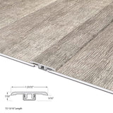 CALI Aqua Tough XL Seaswept Oak 0.33-in T x 1.71-in W x 72.83-in L Vinyl Floor T-moulding