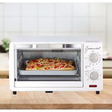 1000 W 4-Slice White Toaster Oven with 60 Minute Timer