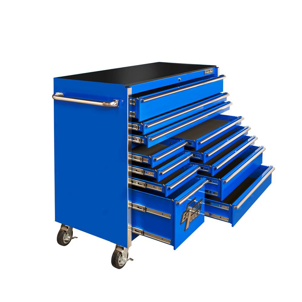 THD Series 55 in. 12-Drawer Roller Cabinet Tool Chest in Blue - Super Arbor