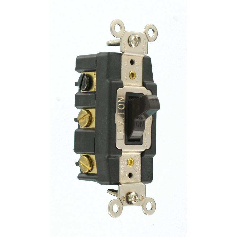 30 Amp Industrial Grade Heavy Duty Double-Pole Double-Throw Center-Off Maintained Contact Toggle Switch, Brown - Super Arbor