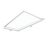 2 ft. x 4 ft. White Integrated LED Dimmable Flat Panel Light with Selectable Color Temperature - Super Arbor
