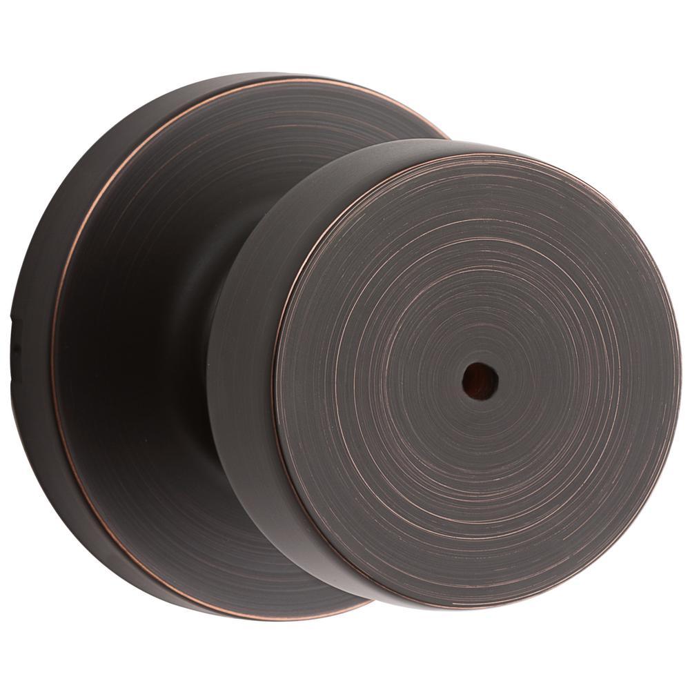 Pismo Round Matte Black Bed/Bath Door Knob Featuring Microban Antimicrobial Technology - Super Arbor