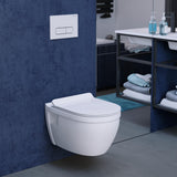 Ivy Wall Hung Elongated Toilet Bowl Only 0.8/1.28 GPF Dual Flush in White - Super Arbor