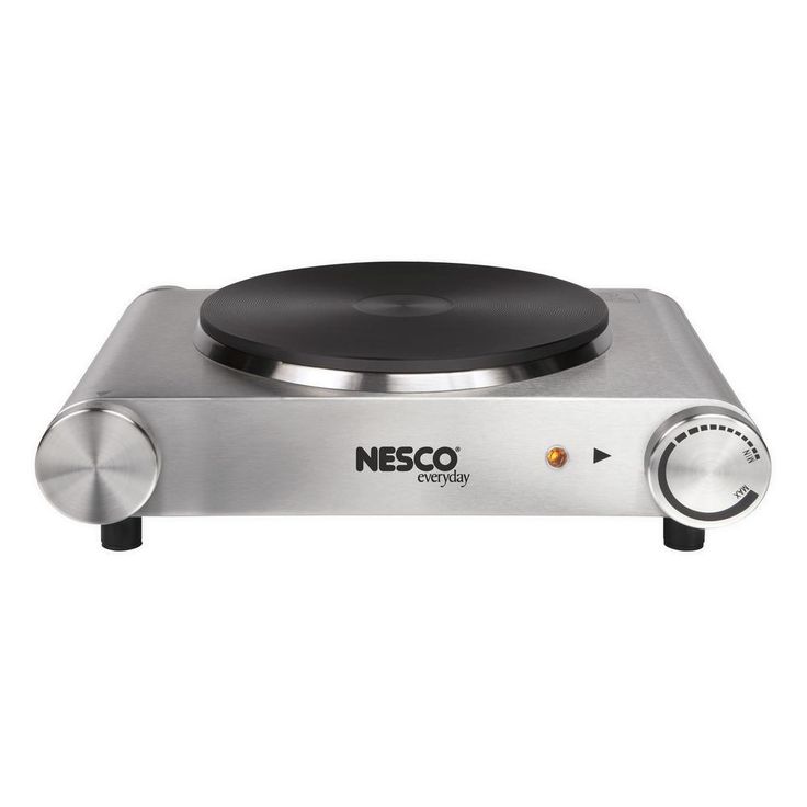 Single Burner 7.4 in. Silver Hot Plate with Temperature Control