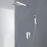 1-Spray Patterns with 1.5 GPM 10 in. Wall Mount Dual Shower Heads in Chrome - Super Arbor