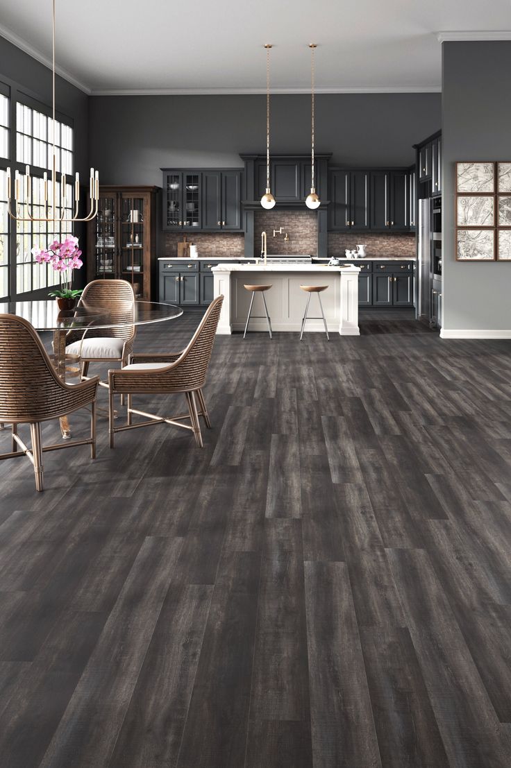 Style Selections (Sample) Forged Oak Water Resistant Wood Look Interlocking Luxury Vinyl Plank