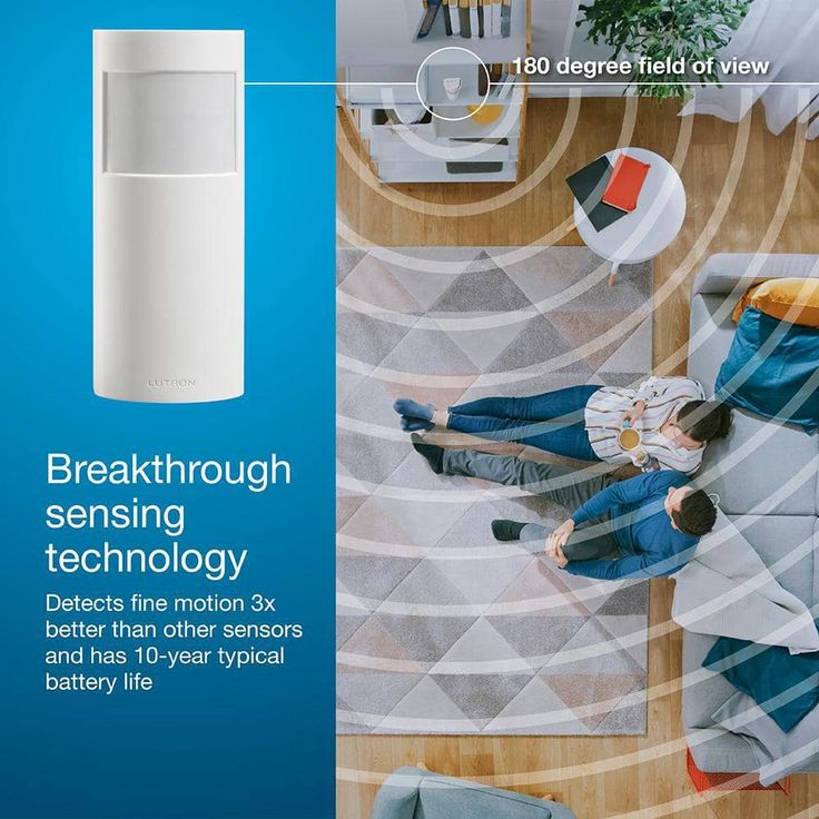 Lutron Caseta Vacancy-Only Motion Sensor, White (PD-VSENS-WH)