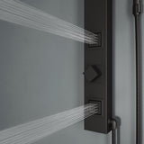 Orchid 39.375 in. 2-Jet High Pressure Shower System with Fixed Rainhead and Handheld Dual Shower in Matte Black - Super Arbor