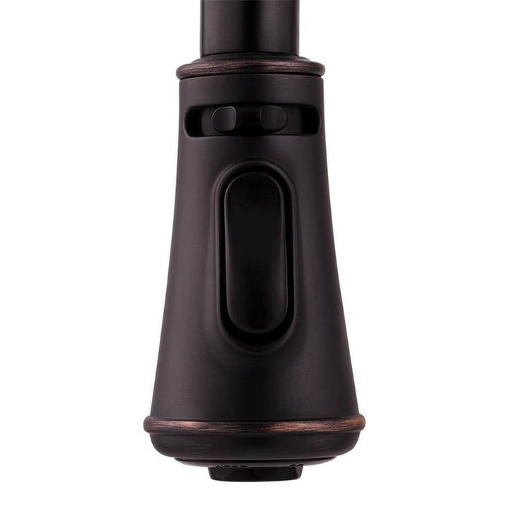 Pfister Ashfield Tuscan Bronze 1-Handle Deck-Mount Pull-Out Handle Kitchen Faucet (Deck Plate Included)