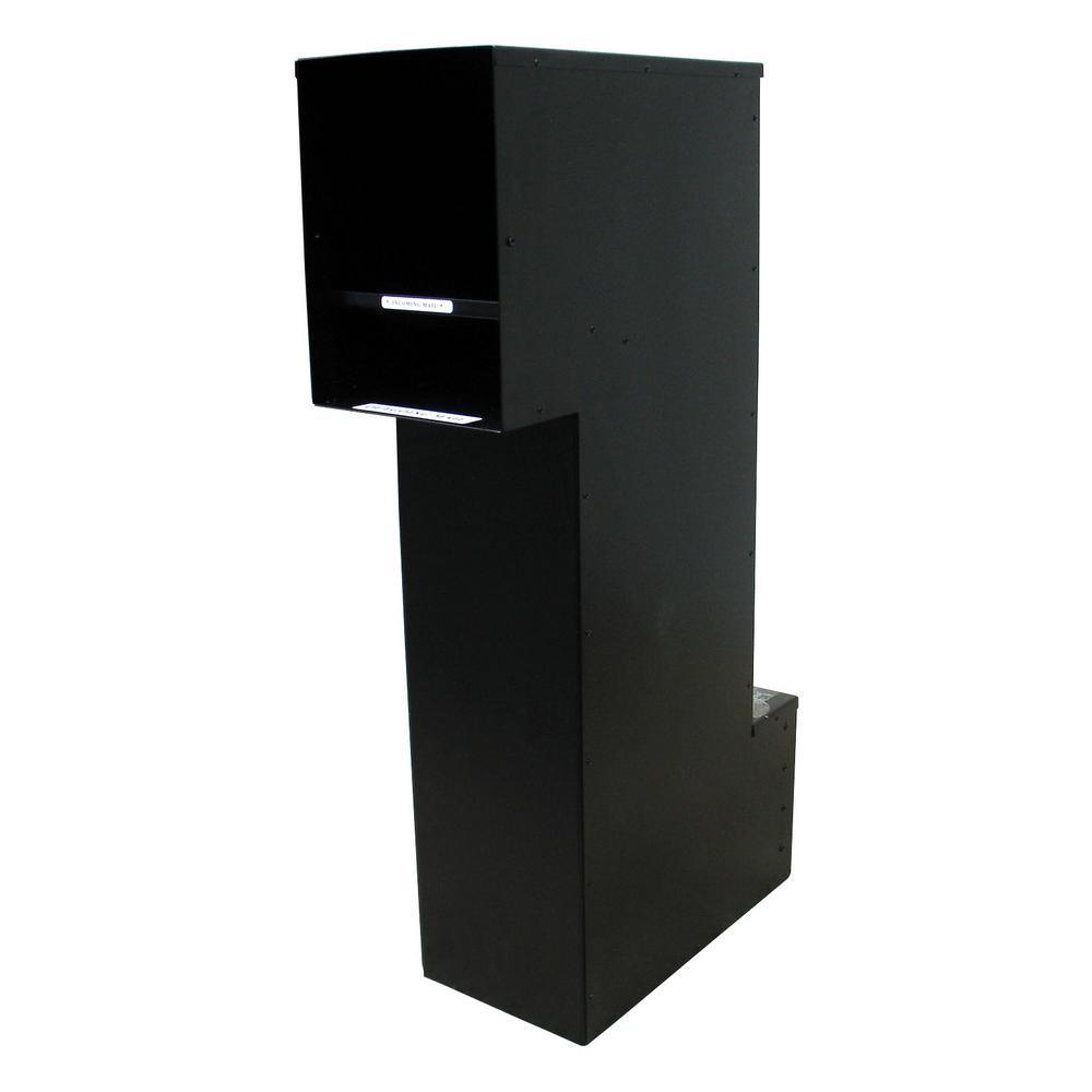 Manchester Bronze Column Mount Locking Drop Chute Mailbox with Agave Logo - Super Arbor