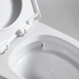1-Piece 1.28 GPF Dual Flush High Efficiency Elongated Toilet in White, Seat Included - Super Arbor