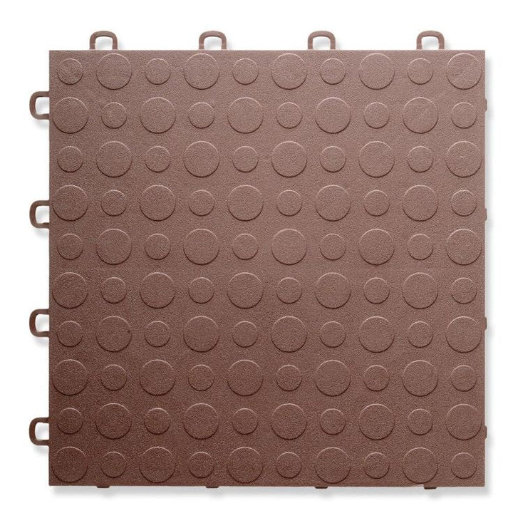 BlockTile Brown - 12 in. x 12 in. Modular Interlocking Garage Floor Tiles (Set of 30)