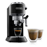 Dedica EC860 15-Bar Black Stainless Steel Slim Espresso Machine and Cappuccino Maker