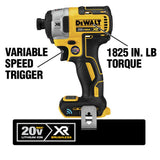 20-Volt MAX XR w/ Tool Connect Premium Cordless Brushless 1/4 in. Hex Impact Driver w/ (2) 2Ah Batteries, Charger & Bag - Super Arbor