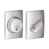 Century Matte Black Single Cylinder Deadbolt - Super Arbor