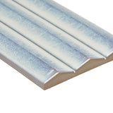 Ponto Iris White Fluted 5x16 3D Polished Porcelain Tile by Lux Tile