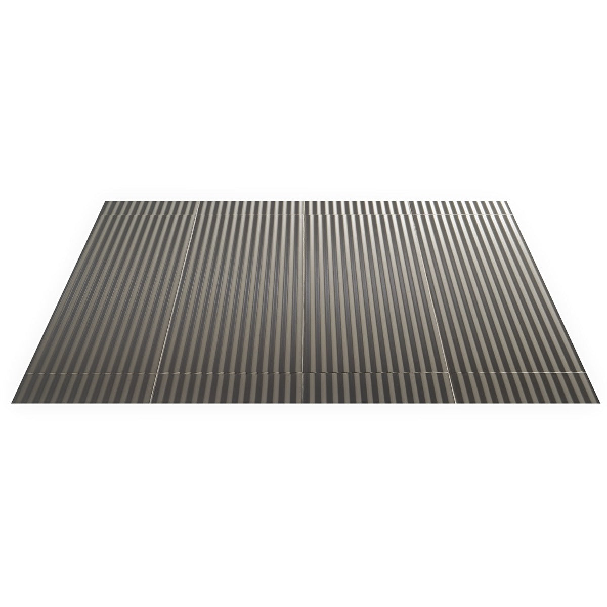Mod Smoke Gray 12x36 3D Fluted Matte Ceramic Tile - Lux Tile