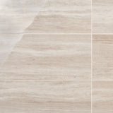 Nashville Taupe Beige 12x24 Polished Porcelain Tile - Travertine Look