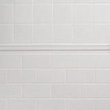 Sarina Vintage White 4x4 Glossy Crackled Ceramic Wall Tile by Lux Tile