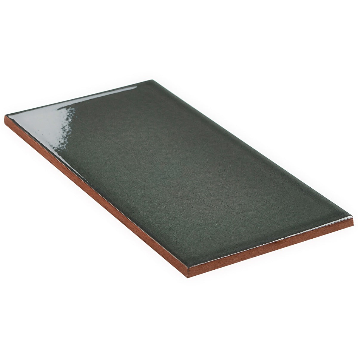 Seaside Ash Gray 4x8 Crackled Glossy Ceramic Tile - Lux Tile