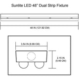 4 ft. 260-Watt Equivalent Integrated LED Daylight (5000K) White Dual Light Strip Light Fixture - Super Arbor
