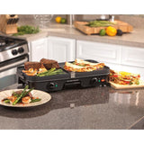 3 in 1 180 sq. in. Black Indoor Grill with Removable Grids