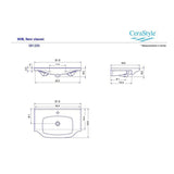 Nameeks Yeni Klasik Wall Mounted Bathroom Sink in White