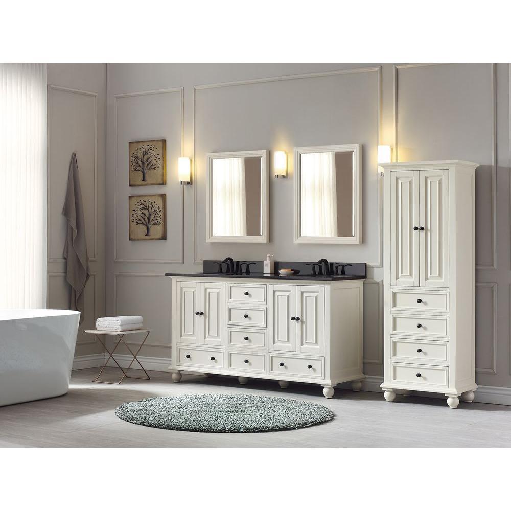 Thompson 60 in. W x 21 in. D x 34 in. H Vanity Cabinet in French White - Super Arbor