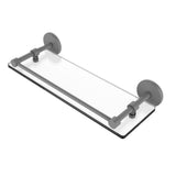 16 in. L x 3 in. H x 5 in. W Clear Glass Bathroom Shelf with Gallery Rail in Oil Rubbed Bronze - Super Arbor