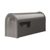 Edson Medium, Steel, Post Mount Mailbox, Gray - Super Arbor