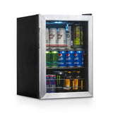 NewAir 90-Can Capacity (2.2-cu ft) Residential Stainless Steel/Black Freestanding Beverage Center