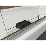 Levity 59 in. x 62 in. Semi-Frameless Sliding Tub Door in Matte Nickel with Handle - Super Arbor