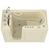 HD Series 53 in. Left Drain Quick Fill Walk-In Whirlpool and Air Bath Tub with Powered Fast Drain in White - Super Arbor