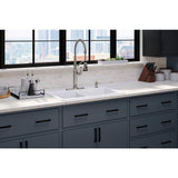 Brookfield Drop-In Cast Iron 33 in. 4-Hole Double Bowl Kitchen Sink in White - Super Arbor