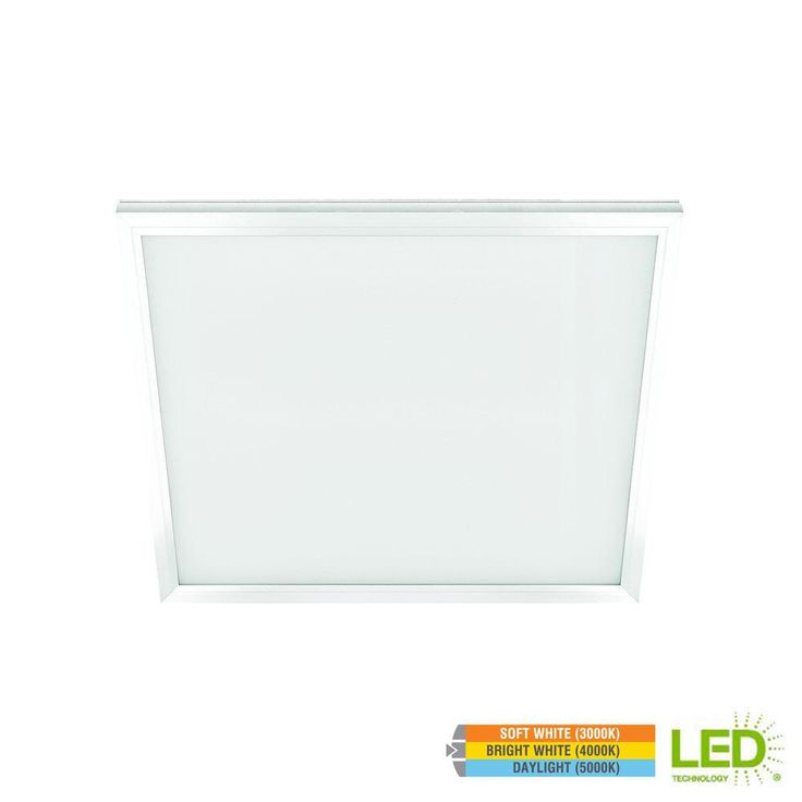 1 ft. x 1 ft. 10-Watt Dimmable White Integrated LED Edge-Lit Flat Panel Flush Mount Light with Color Changing CCT