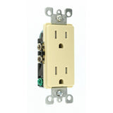Decora 15 Amp Tamper Resistant Power Duplex Outlet, Ivory - Super Arbor