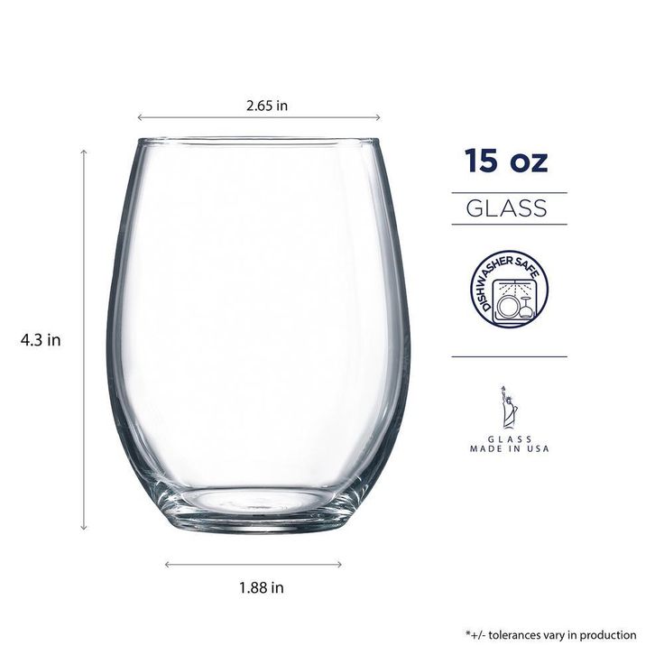 Cachet 15 oz. Stemless Wine Party Pack (Set of 12)