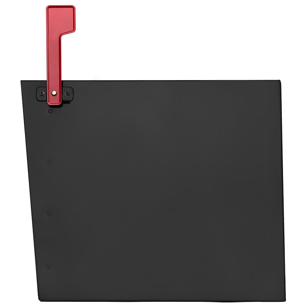 Oasis Classic Locking Post Mount Parcel Mailbox with High Security Reinforced Lock, Black - Super Arbor