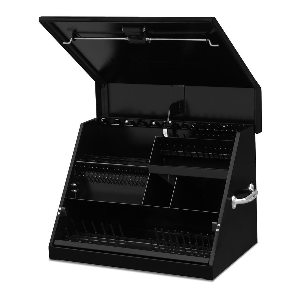 26 in. 0-Drawers Portable Tool Box in Black Powder Coated - Super Arbor