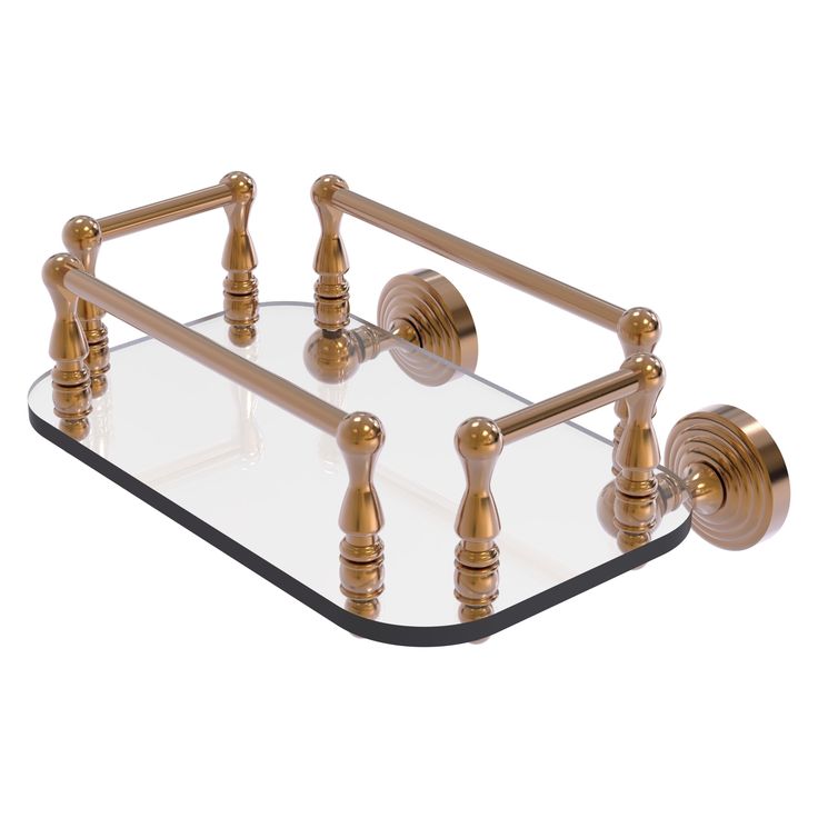 Allied Brass Waverly Place Collection Wall Mounted Glass Guest Towel Tray in Polished Chrome