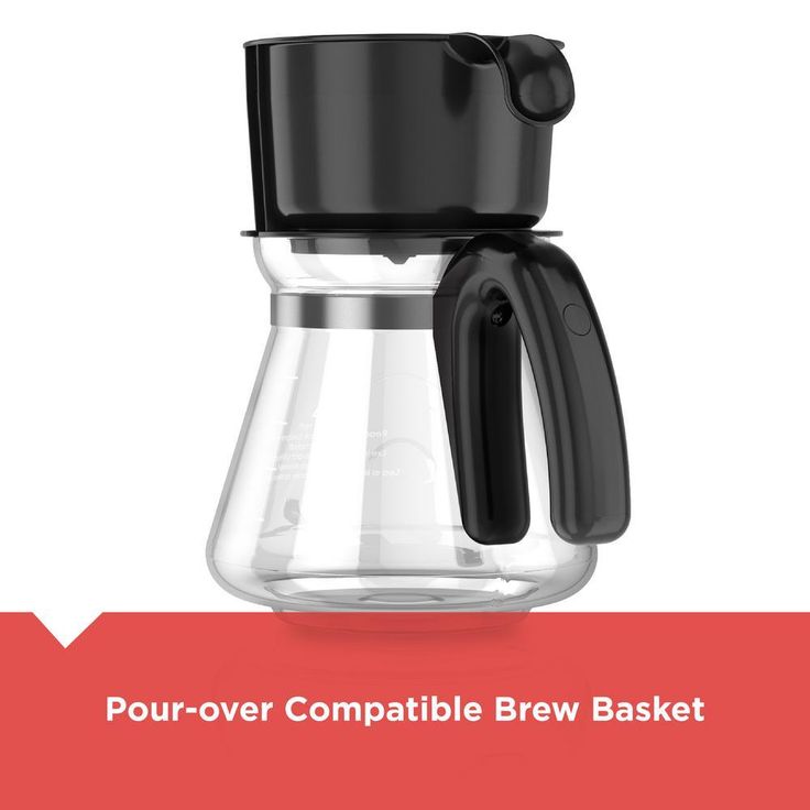 4-in-1 5-Cup Black Stainless Steel Drip Coffee Maker