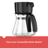 4-in-1 5-Cup Black Stainless Steel Drip Coffee Maker