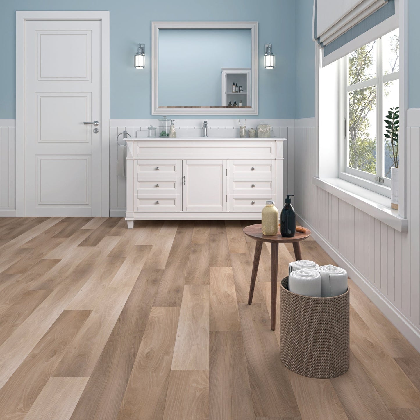 Lucida USA BaseCore Honey 6-in Wide x 2-mm Thick Waterproof Peel and Stick Luxury Vinyl Plank Flooring (54-sq ft)