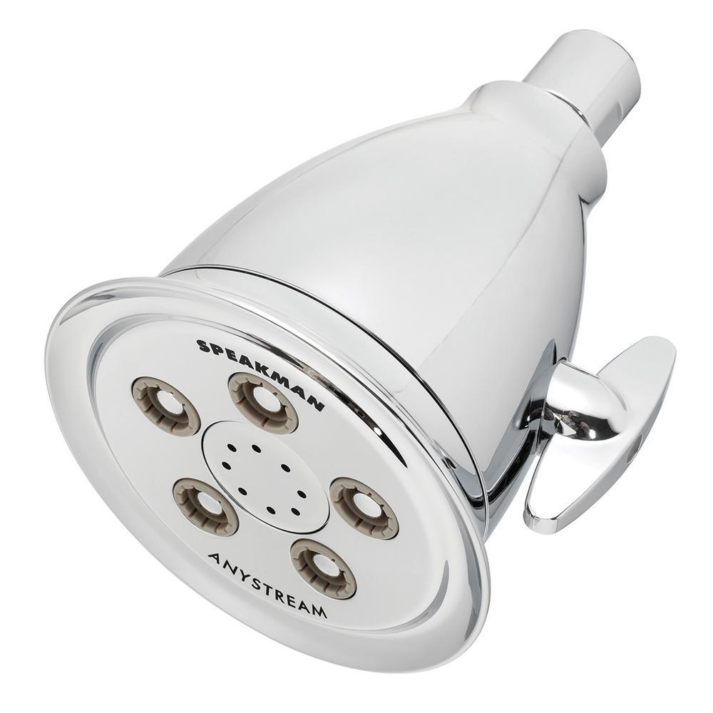 3-Spray 4.1 in. Single Wall MountHigh Pressure Fixed Adjustable Shower Head in Polished Chrome - Super Arbor