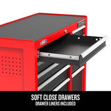 CRAFTSMAN 2000 Series 41-in W x 37.5-in H 10-Drawer Steel Rolling Tool Cabinet (Red)