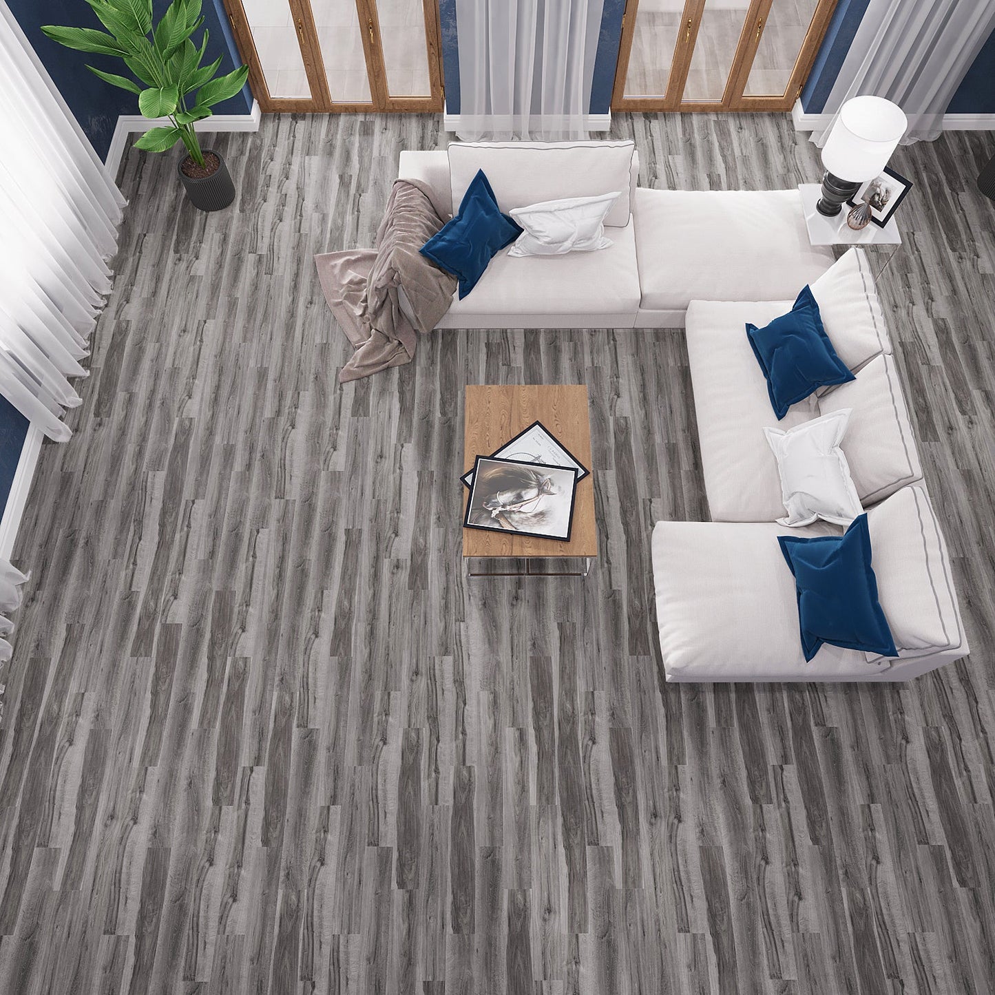 Lucida USA BaseCore Kiln 6-in W x 36-in L x 2-mm Thick Waterproof Peel-and-Stick Luxury Vinyl Plank Flooring, 54-sq ft