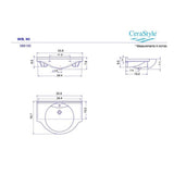 Nameeks Nil Wall Mounted Bathroom Sink in White