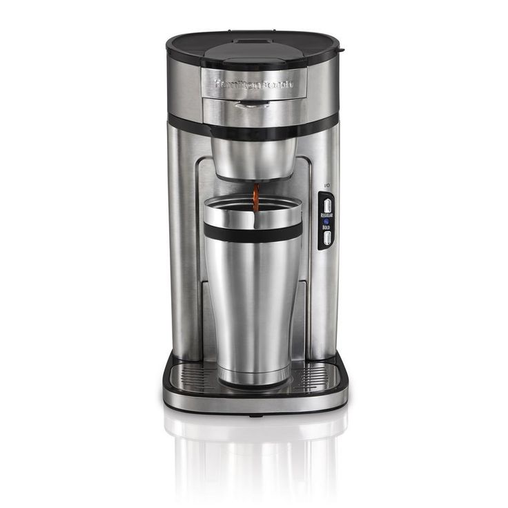 Stainless Steel Single Serve Coffee Maker with Built-In Filter