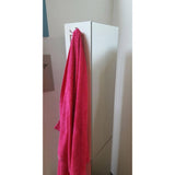 11.81 in. L x 6.89 in. W x 66.73 in. H Swivel Storage Cabinet Organizer Tower Free Standing Linen Tower Mirror in White - Super Arbor