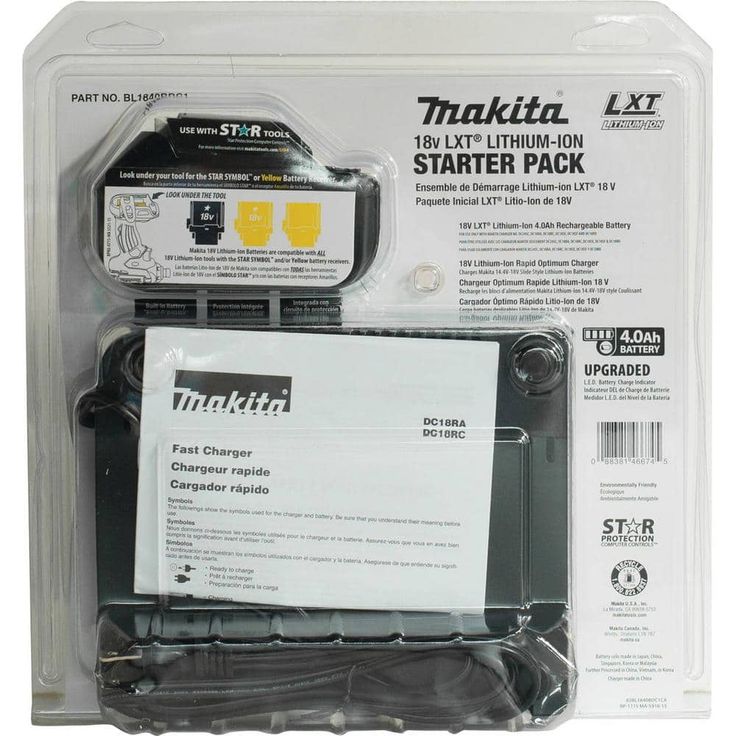 18-Volt LXT Lithium-Ion High Capacity Battery Pack 4.0Ah with Fuel Gauge and Charger Starter Kit